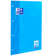 Schulblock 100050354, Lineatur 20 / blanko, A4, 90g, 50 Blatt