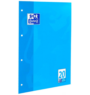 Schulblock 100050354, Lineatur 20 / blanko, A4, 90g, 50 Blatt