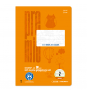 Schulheft 040781002 PREMIO, Lineatur 4 / liniert, A5, 90g, orange, 32 Blatt / 64 Seiten