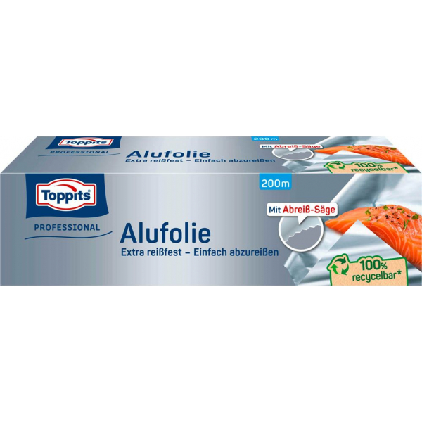 4008871200327 - Toppits® Alu-Folie Großrolle 295 cm breit im Abreißkarton extra stark und extra breit Rollenlänge 200 m 4008871200327 - Toppits® Alu-Folie Großrolle 295 cm breit im Abreißkarton extra stark und extra breit Rollenlänge 200 m