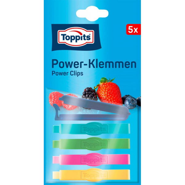 4008871200396 - Toppits® Power Clips - Verschluss-Klemmen zum Verschließen von Beuteln und Tüten aller Art 1 Packung = 5 Stück 4008871200396 - Toppits® Power Clips - Verschluss-Klemmen zum Verschließen von Beuteln und Tüten aller Art 1 Packung = 5 Stück