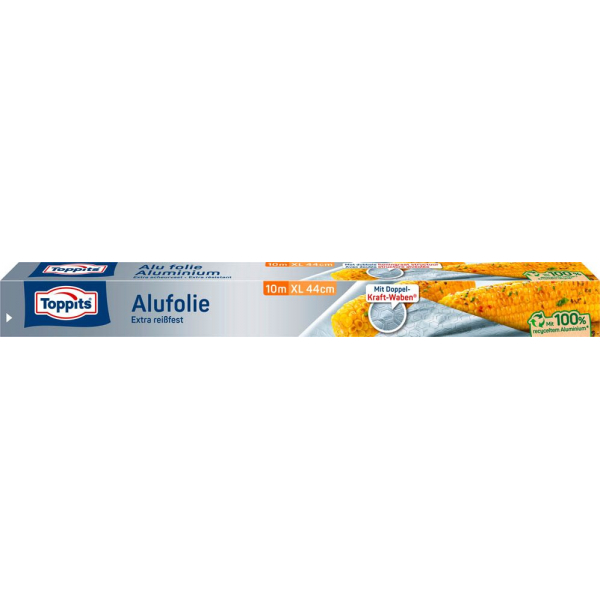 4008871200938 - Toppits® Alu-Folie im Abreißkarton extrabreit besonders reißfest Rollenlänge 10 Meter 4008871200938 - Toppits® Alu-Folie im Abreißkarton extrabreit besonders reißfest Rollenlänge 10 Meter