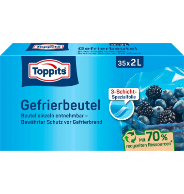 35 Toppits Gefrierbeutel 2,0 l