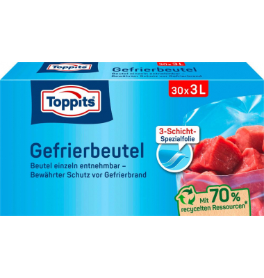 30 Toppits Gefrierbeutel 3,0 l 30 Toppits Gefrierbeutel 3,0 l