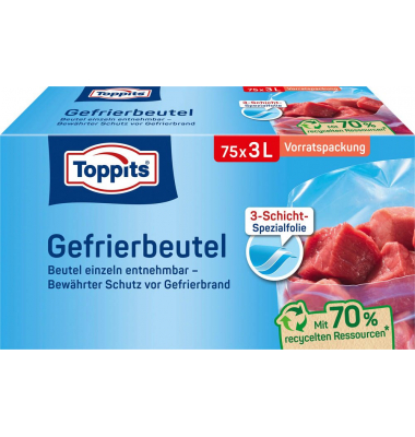 75 Toppits Gefrierbeutel 3,0 l 75 Toppits Gefrierbeutel 3,0 l