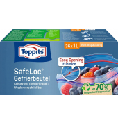 36 Toppits Gefrierbeutel SafeLoc 1,0 l