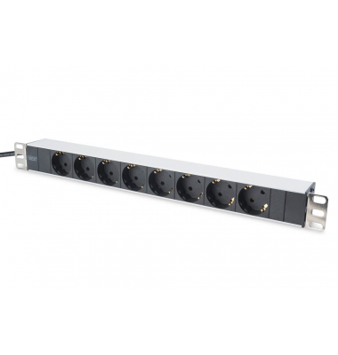 DN-95401 8-fach Steckdosenleiste für Serverschrank 2,0 m weiß