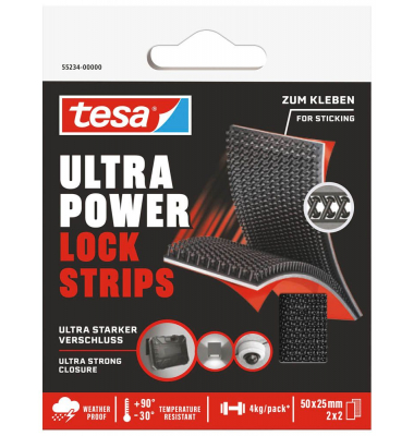 Klettband Ultra Power Lock schwarz