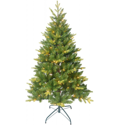 Weihnachtsbaum mit LED Lichterkette grün