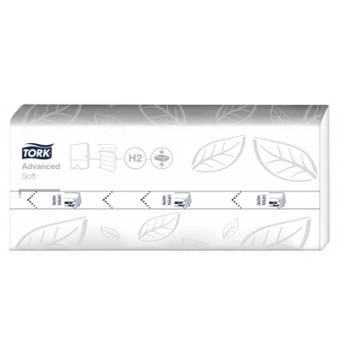 Papierhandtücher 120454 H2 Advanced Zick-Zack-Falzung 2-lagig 2.400 Tücher