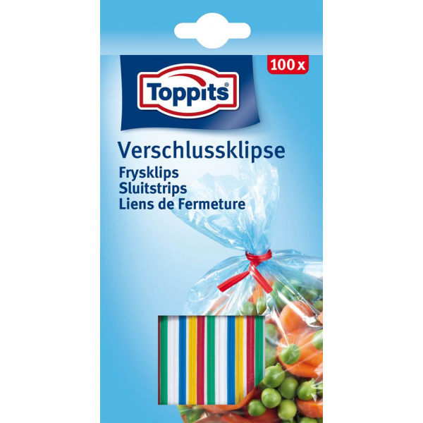 4008871200433 - Toppits® Verschluss-Klipse zum Verschließen von Beuteln und Tüten 1 Packung = 100 Stück 4008871200433 - Toppits® Verschluss-Klipse zum Verschließen von Beuteln und Tüten 1 Packung = 100 Stück