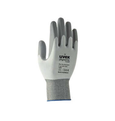 Mechanikschutzhandschuhe phynomic FOAM, Aqua-Polymer, weiß/grau, Größe 9 / L