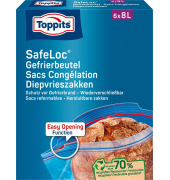 6 Toppits Gefrierbeutel SafeLoc 8,0 l