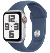 Watch SE 40 mm Aluminium (GPS+Cellular) Sportarmband SM  denim, silber
