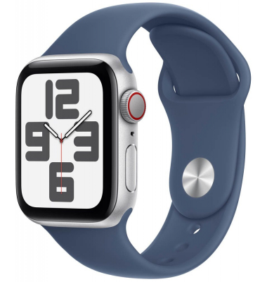Watch SE 40 mm Aluminium (GPS+Cellular) Sportarmband SM  denim, silber