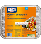 4 Toppits Aluschalen Express-Grillpfanne 28,0 x 22,0 cm