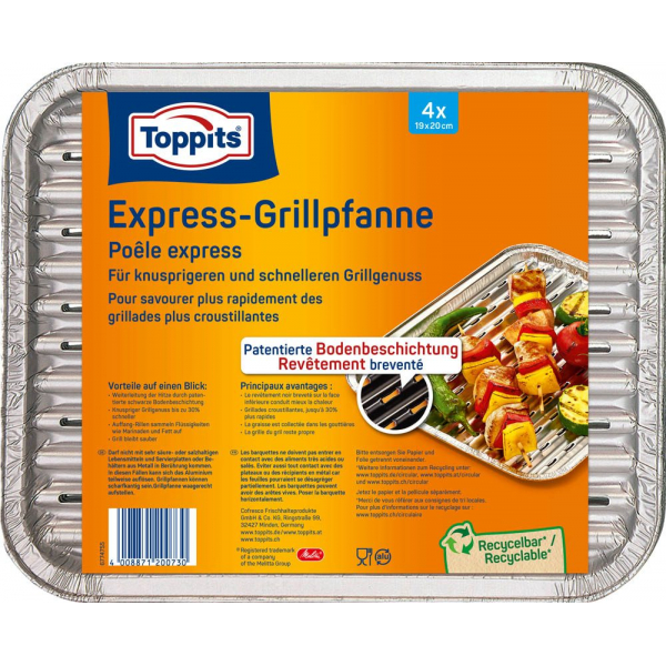 4008871200730 - 4 Aluschalen Express-Grillpfanne 280 x 220 cm 4008871200730 4 Stück 4008871200730 - 4 Aluschalen Express-Grillpfanne 280 x 220 cm 4008871200730 4 Stück