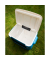 K&uuml;hlbox 2000036081 50QT Polylite Wheeled, 46 Liter, blau/wei&szlig;, mit Tragegriff