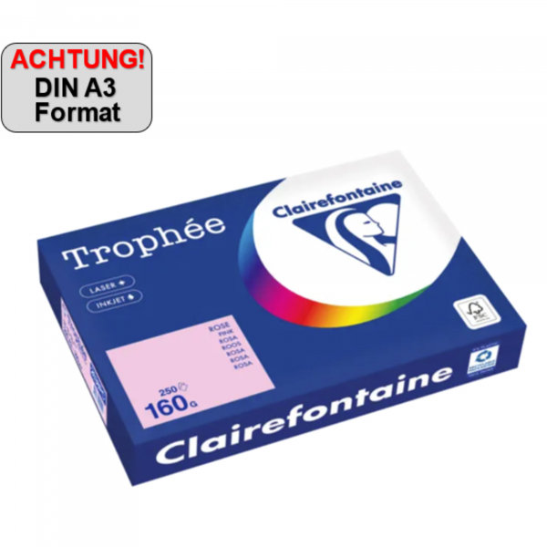 3329680005950 - Kopierpapier Trophee 2638PC rosa A3 160g 250 Blatt 3329680005950 250 Blatt