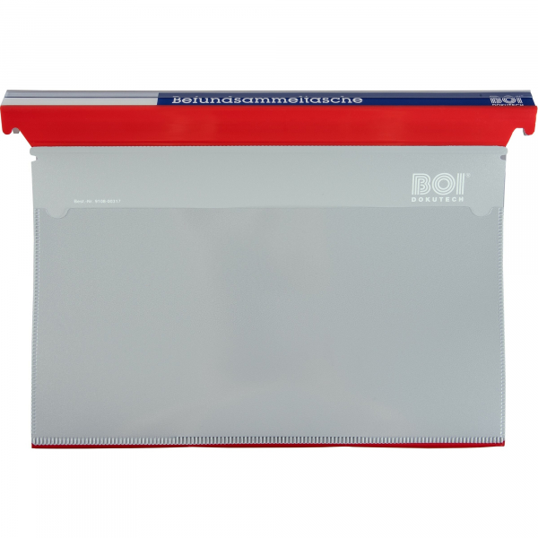 4052301016118 - Patienten-Dokumentations-Hängemappe Kunststoff rot DIN A4 1x 2 Ringe Q-Mechanik 10 St