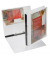 Pr&auml;sentationsringbuch 9330-00780, A4 2 Ringe 25mm Ring-&Oslash; Kunststoff, 1 Au&szlig;entasche, 1 Innentasche, grau-transparent