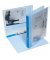 Präsentationsringbuch 9330-00782, A4 2 Ringe Kunststoff, 1 Außentasche, 1 Innentasche, blau-transparent