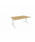 Schreibtisch eModel 3.0, elektrisch höhenverstellbar, 65-131cm (H), 180x100cm (BxT), rechteckig, hickory / weiß