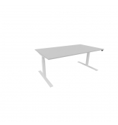 Schreibtisch eModel 3.0, elektrisch höhenverstellbar, 65-131cm (H), 180x100cm (BxT), rechteckig, platinum / weiß