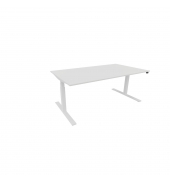 Schreibtisch eModel 3.0, elektrisch höhenverstellbar, 65-131cm (H), 180x100cm (BxT), rechteckig, weiß / weiß
