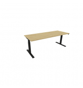 Schreibtisch eModel 3.0, elektrisch höhenverstellbar, 65-131cm (H), 200x80cm (BxT), rechteckig, hamilton oak / schwarz