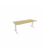 Schreibtisch eModel 3.0, elektrisch höhenverstellbar, 65-131cm (H), 200x80cm (BxT), rechteckig, hamilton oak / weiß