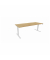Schreibtisch eModel 3.0, elektrisch höhenverstellbar, 65-131cm (H), 200x80cm (BxT), rechteckig, hickory / weiß