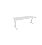 Schreibtisch eModel 3.0, elektrisch höhenverstellbar, 65-131cm (H), 200x80cm (BxT), rechteckig, weiß / weiß