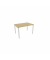 Schreibtisch, Rohr in Rohr-System, 64-86cm (H), 120x80cm (BxT), rechteckig, hamilton oak / weiß