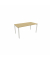 Schreibtisch, Rohr in Rohr-System, 64-86cm (H), 160x80cm (BxT), rechteckig, hamilton oak / weiß