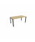 Schreibtisch, Rohr in Rohr-System, 64-86cm (H), 160x80cm (BxT), rechteckig, hamilton oak / schwarz
