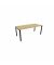 Schreibtisch, Rohr in Rohr-System, 64-86cm (H), 180x80cm (BxT), rechteckig, hamilton oak / schwarz