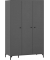 Kleiderschrank Smash, 701905 anthrazit 5 Fachböden 118,8 x 60,0 x 191,2 cm