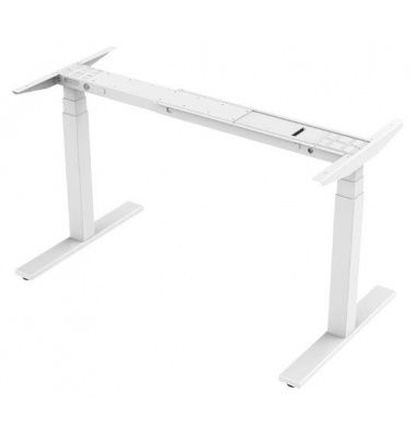 E-WonderTech höhenverstellbares Schreibtischgestell verkehrsweiß rechteckig, T-Fuß-Gestell weiß 110,0 - 180,0 x 60,0 - 80,0 cm