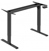 Schreibtischgestell E-StarterTech, elektrisch höhenverstellbar, 70-112cm (H), 100-160x60-80cm (BxT), T-Fuß-Gestell, schwarz