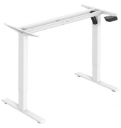 Schreibtischgestell E-StarterTech, elektrisch höhenverstellbar, 70-112cm (H), 112-160x60-80cm (BxT), T-Fuß-Gestell, weiß