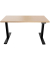 Schreibtisch E-WonderTech, elektrisch höhenverstellbar, 63-128cm (H), 120x60cm (BxT), rechteckig, kendal eiche / schwarz