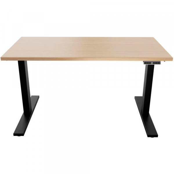 0796376505613 - E-WonderTech elektrisch höhenverstellbarer Schreibtisch kendal eiche rechteckig T-Fuß-Gestell schwarz 1400 x 600 cm 079637650 0796376505613 - E-WonderTech elektrisch höhenverstellbarer Schreibtisch kendal eiche rechteckig T-Fuß-Gestell schwarz 1400 x 600 cm 079637650