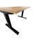 Schreibtisch E-WonderTech, elektrisch höhenverstellbar, 63-128cm (H), 160x60cm (BxT), rechteckig, kendal eiche / schwarz
