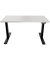 Schreibtisch E-WonderTech, elektrisch höhenverstellbar, 63-128cm (H), 140x80cm (BxT), rechteckig, lichtgrau / schwarz