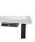 Schreibtisch E-WonderTech, elektrisch höhenverstellbar, 63-128cm (H), 140x80cm (BxT), rechteckig, lichtgrau / schwarz