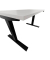 Schreibtisch E-WonderTech, elektrisch höhenverstellbar, 63-128cm (H), 140x80cm (BxT), rechteckig, lichtgrau / schwarz