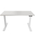 Schreibtisch E-WonderTech, elektrisch höhenverstellbar, 63-128cm (H), 140x80cm (BxT), rechteckig, lichtgrau / verkehrsweiß
