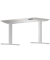 Schreibtisch E-WonderTech, elektrisch höhenverstellbar, 63-128cm (H), 140x80cm (BxT), rechteckig, lichtgrau / verkehrsweiß