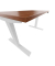 Schreibtisch E-WonderTech, elektrisch höhenverstellbar, 63-128cm (H), 140x80cm (BxT), rechteckig, lincoln walnuss / verkehrsweiß